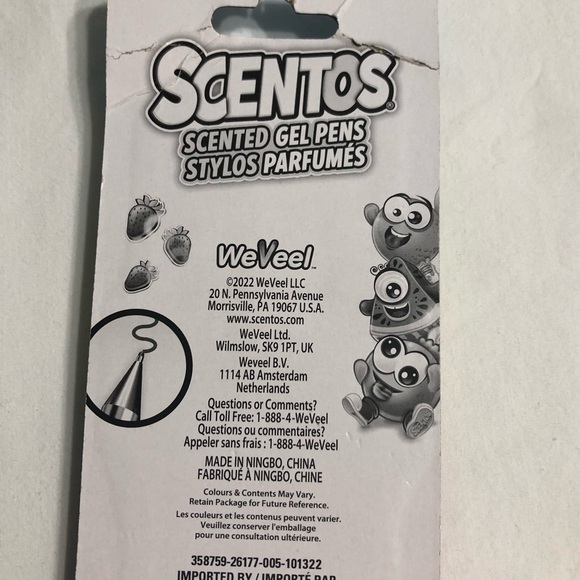 4PC Gel Pens.juice apple jam/tangy citrus/ strawberry breeze/ cool blue.blast - Picture 2 of 2